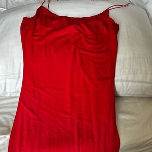 Spaghetti string midi dress bodycon